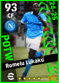 Romelu Lukaku — CF, OVR 93, MAX 93
