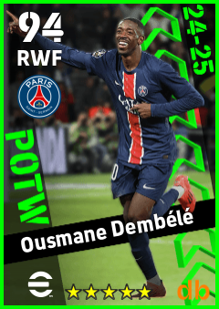 Ousmane Dembélé — RWF, OVR 94, MAX 94