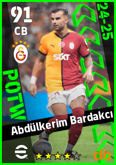 Abdülkerim Bardakcı — CB, OVR 91, MAX 91