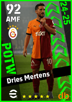 Dries Mertens — AMF, OVR 92, MAX 92