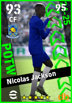 Nicolas Jackson — CF, OVR 93, MAX 95