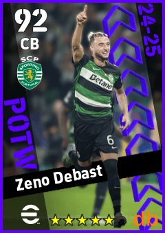 Zeno Debast — CB, OVR 92, MAX 92