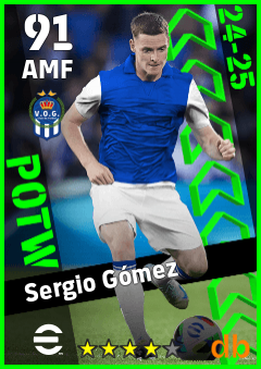Sergio Gómez — AMF, OVR 91, MAX 91