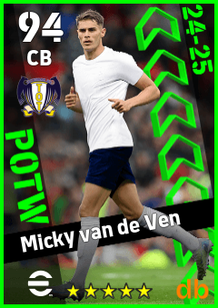Micky van de Ven — CB, OVR 94, MAX 94