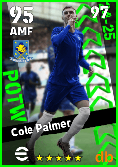 Cole Palmer — AMF, OVR 95, MAX 97