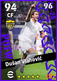 Dušan Vlahović — CF, OVR 94, MAX 96