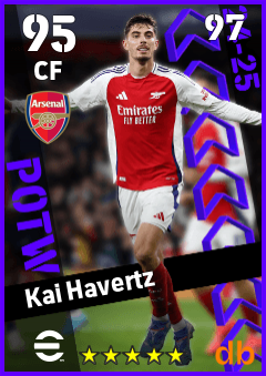 Kai Havertz — CF, OVR 95, MAX 97