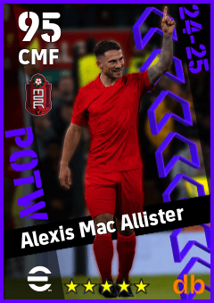 Alexis Mac Allister — CMF, OVR 95, MAX 95