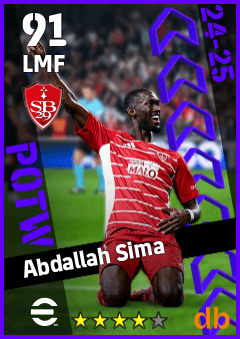 Abdallah Sima — LMF, OVR 91, MAX 91