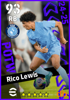 Rico Lewis — RB, OVR 93, MAX 93