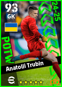 Anatolii Trubin — GK, OVR 93, MAX 93