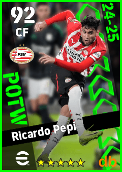 Ricardo Pepi — CF, OVR 92, MAX 92
