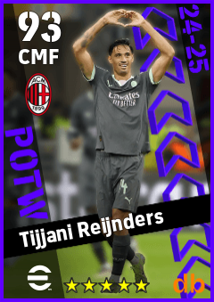 Tijjani Reijnders — CMF, OVR 93, MAX 93