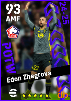 Edon Zhegrova — AMF, OVR 93, MAX 93