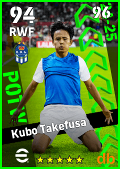 Kubo Takefusa — RWF, OVR 94, MAX 96