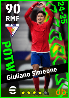 Giuliano Simeone — RMF, OVR 90, MAX 90