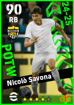 Nicolò Savona — RB, OVR 90, MAX 90