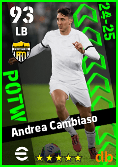 Andrea Cambiaso — LB, OVR 93, MAX 93