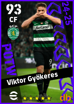 Viktor Gyökeres — CF, OVR 93, MAX 93