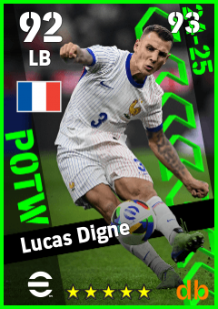Lucas Digne — LB, OVR 92, MAX 93