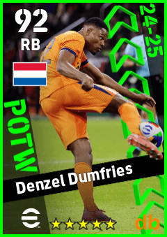 Denzel Dumfries — RB, OVR 92, MAX 92