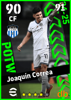 Joaquín Correa eFootball player card