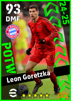 Leon Goretzka — DMF, OVR 93, MAX 93