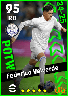 Federico Valverde — RB, OVR 95, MAX 95