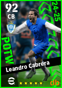 Leandro Cabrera — CB, OVR 92, MAX 92
