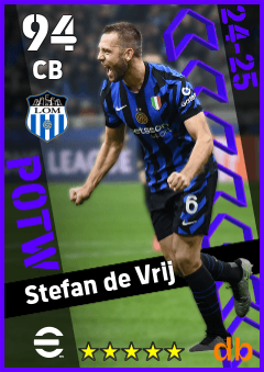 Stefan de Vrij — CB, OVR 94, MAX 94