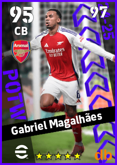Gabriel Magalhães — CB, OVR 95, MAX 97