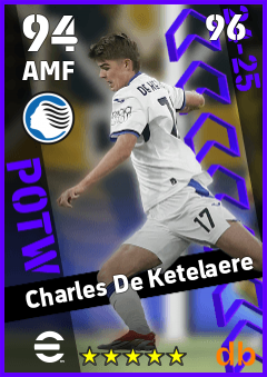 Charles De Ketelaere — AMF, OVR 94, MAX 96
