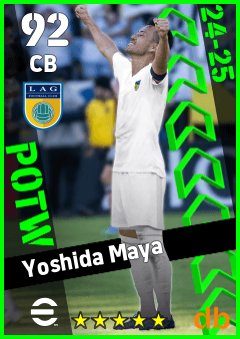 Yoshida Maya — CB, OVR 92, MAX 92