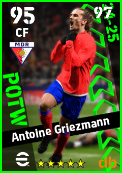 Antoine Griezmann — CF, OVR 95, MAX 97