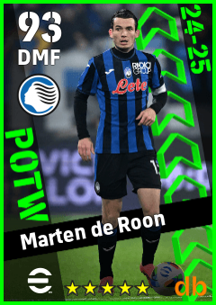 Marten de Roon — DMF, OVR 93, MAX 93