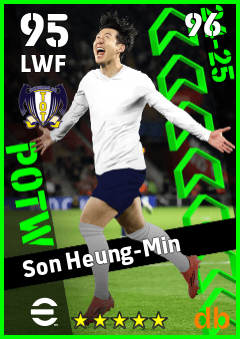 Son Heung-Min — LWF, OVR 95, MAX 96
