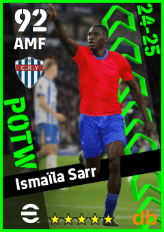 Ismaïla Sarr — AMF, OVR 92, MAX 92