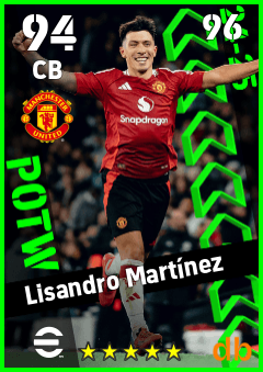 Lisandro Martínez eFootball player card