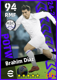 Brahim Díaz — RMF, OVR 94, MAX 94