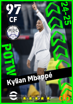 Kylian Mbappé — CF, OVR 97, MAX 97