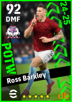 Ross Barkley — DMF, OVR 92, MAX 92