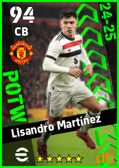 Lisandro Martínez eFootball player card