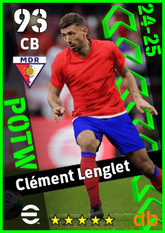 Clément Lenglet — CB, OVR 93, MAX 93