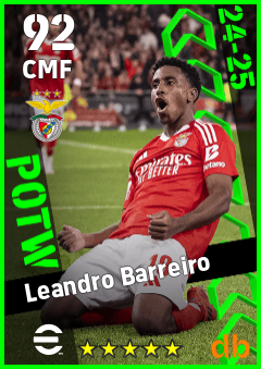 Leandro Barreiro — CMF, OVR 92, MAX 92