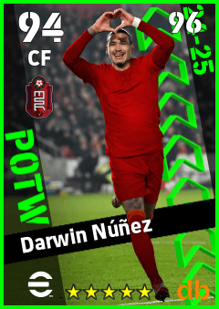 Darwin Núñez eFootball player card
