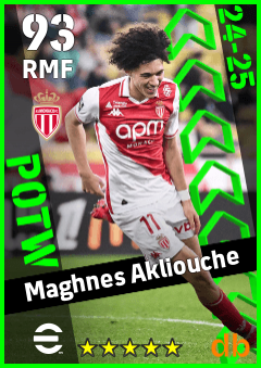 Maghnes Akliouche — RMF, OVR 93, MAX 93