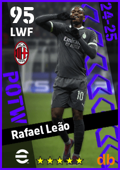 Rafael Leão — LWF, OVR 95, MAX 95