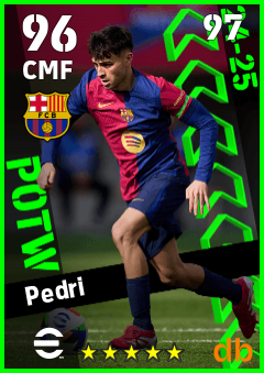 Pedri eFootball player card