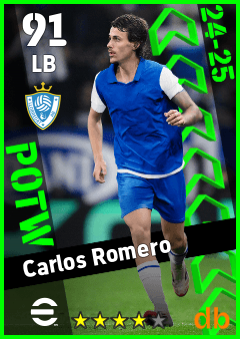 Carlos Romero — LB, OVR 91, MAX 91