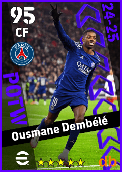 Ousmane Dembélé — CF, OVR 95, MAX 95